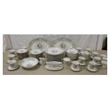 1041	96 PIECE ARLEN *KWAN YIN* DINNERWARE SET, JAPAN, PLATTER IS 14 1/4 IN