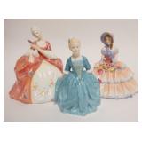 1057	3 ROYAL DOULTON LADIES, WISTFULL, A CHILD FROM WILLIAMSBURG, & DAYDREAMS, TALLEST IS 6 1/4 IN