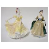 1058	2 ROYAL DOULTON LADIES, NINETTE & ELEGANCE, TALLEST 8 1/4 IN
