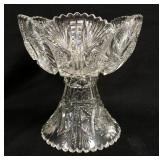 1059	AMERICAN BRILLIANT 2 PIECE CUT GLASS BOWL, 8 3/4 IN DIAMETER X 9 IN HIGH