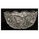 1060	LARGE AMERICAN BRILLIANT CUT GLASS BOWL, 9 3/4 IN DIAMETER X 4 3/4 IN HIGH