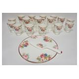 1068	18 PIECE MIKASA ROSEMEAD, 8 CUPS, 8 TALL MUGS, SERVING PLATE & PIE SERVER