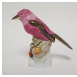 1070	HEREND PINK BIRD, 5 1/2 IN HIGH