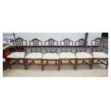 1122	SET OF 6 SHIELD BACK CHAIRS, 2 ARM & 4 SIDE