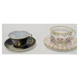 1144	2 CUP & SAUCER SETS, SEVRES & KPM, SEVRES HAS 3 DIFFERENT HAND PAINTED SCENES