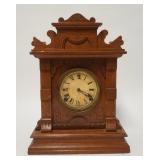1149	E.N.WELCH VICTORIAN CLOCK *VARENA*, CARVED CASE, NO PENDULUM, FRONT GLASS MISSING, 12 IN WIDE X