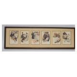 1180	FRAMED POSTCARD SERIES, THE GREATEST MOMENTS IN A GIRLS LIFE, 26 3/4 IN X 8 1/4 IN INCLUDING FR