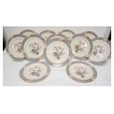 1191	12 LENOX MING PLATES, 10 ARE BLACK MARKED DESIGN PATENTED, 10 3/8 IN, 2 ARE BLACK MARK W/COPYRI