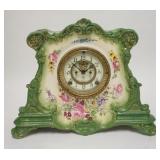 1197	ROYAL BONN/ANSONIA CHINA CASE CLOCK *LA DREME*, NO PENDULUM, OPEN ESCAPEMENT, 15 1/4 IN WIDE X 