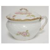 1204	MADDOCK, ENGLAND ROSE DECORATED CHAMBER POT, 7 3/4 IN HIGH