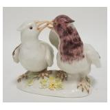 1211	ITALIAN PORCELAIN BIRD FIGURE, HAND PAINTED, 4 3/4 IN WIDE X 4 IN HIGH