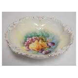 1228	RS PRUSSIA BOWL W/FRUIT, 9 1/2 IN