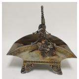 1245	VICTORIAN SILVERPLATED BASKET, SIMPSON HALL & MILLER #1676, 10 7/8 IN X 8 3/4 IN X 10 1/2 IN HI