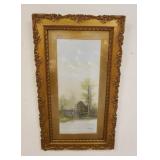 1257	M DEGRATT PASTEL IN NICE GILT FRAME, SOME MINOR GOLD LOSS ON THE FRAME, 19 3/4 IN X 33 1/2 IN I