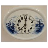 1261	NEWARK CLOCK CO DELFT WALL CLOCK, 11 3/4 IN X 9 1/2 IN