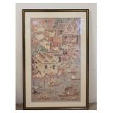 1280	LARGE PRINT-ASIAN SCENE JIM THOMPSON, NICELY FRAMED & DOUBLE MATTED, 27 1/4 IN X 42 IN INCLUDIN