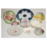 1300	9 PIECE LOT OF DECORATED CHINA, INCLUDES NIPPON, MIKASA, GERMAN, OCCUPIED JAPAN, ETC