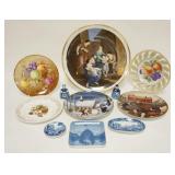 1305	10 PIECE LOT OF DECORATED CHINA, INCLUDES SPODE ITALIAN, B&G, & JKW W GERMANY, LARGEST IS 12 1/