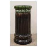 1325	MAJOLICA GLAZED UMBRELLA STAND, 22 1/4 IN HIGH