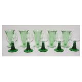 1331	2 SETS OF GLASSWARE, 5 HANDLED MUGS & 5 RHINE WINE GLASSES, TALLEST IS 6 IN