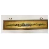 1337	FOIL PRINT OF HARVEST BASKETS, 32 1/4 IN X 7 1/4 IN INCLUDING FRAME