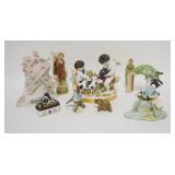 1352	9 PIECE LOT OF PORCELAIN & OTHER FIGURES W/SOME DAMAGE, LOT INCLUDES ANTIQUE FERRING, ROYAL DUX