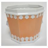 1034	MOTTAHEDEH *VISTA ALEGRE* JARDENIER W/FACE HANDLES, PORTUGAL, 6 IN HIGH