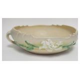 1060	ROSEVILLE GARDENIA LARGE ROUND BOWL, 13 1/4 IN ACROSS THE HANDLES