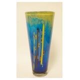 1095	MODERN ART GLASS VASE, INTERNALLY DECORATED, 11 3/8 IN HIGH