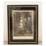 1104	CRIES OF LONDON PRINT *OLD CHAIRS TO MEND*, REVERSE PAINTED SURROUND, 17 IN X 22 IN INCLUDING F