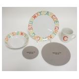 1107	TIFFANY & CO ALPHABITE 3 PIECE CHILDS SET, PLATE IS 8 IN