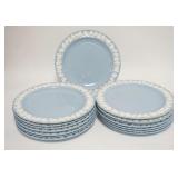 1112	15 WEDGWOOD EMBOSSED QUEENSWARE 10 IN PLATES
