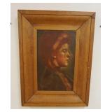 1124	FRAMED PAINTING OF A RED HAIRED GIRL, 18 IN X 24 IN INCLUDING FRAME