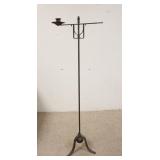 1151	IRON FLOOR STANDING CANDLE LAMP, ONE CANDLE CUP MISSING, 51 1/2 IN HIGH