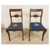 1178	PAIR OF MAHOGANY SABRE LEG CHAIRS