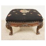 1182	FLORAL CARVED STOOL, 15 IN X 12 IN X 10 IN HIGH