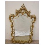 1214	MIRROR IN ORNATE BRASS FRAME, 40 1/2 IN X 24 IN