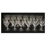 1251	19 PIECE CUT CRYSTAL STEMWARE, 3 SIZES, LARGEST IS 6 IN