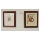 1260	2 FRAMED BIRD PRINTS, ONE IS SIGNED RUTTLEDGE, 14 3/4 IN X 17 1/4 IN INCLUDING FRAMES