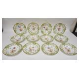 1308	12 SAXE HAND PAINTED SOUP BOWLS, 8 1/4 IN
