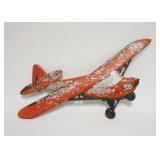 1321	ALUMINUM AIRPLANE HANGING ORNAMENT, PAINT LOSS, SIGNED SEXTON USA 1967 #1137, 22 1/2 IN WIDE