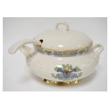 1007	LENOX HARVEST TUREEN W/LENOX LADLE, 11 1/2 IN ACROSS THE HANDLES X 8 1/2 IN HIGH