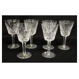 1028	SET OF 6 WATERFORD LISMORE CLARETS, NEVER USED IN ORIGINAL BOX, MADE IN IRELAND, 6 IN HIGH