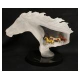1029	KITTY CANTRELL LUCITE SCULPTURE TITLED *UNTAMED SPIRITS* LIMITED EDITION #431 OF 950, 13 3/4 IN