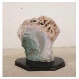 1036	VERY LARGE GEODE IN FITTED STAND, 23 1/2 IN HIGH X 21 IN WIDE EXCLUDING BASE