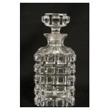 1038	CRYSTAL DECANTER W/RAISED BLOCK PATTERN, 8 7/8 IN HIGH