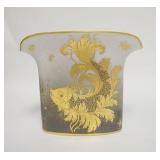 1039	ARTE MORBELLI PORCELAIN VASE *GOLDFISH*, 7 1/2 IN HIGH X 8 1/2 IN WIDE