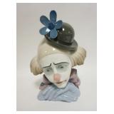 1054	LLADRO CLOWN HEAD, 10 3/8 IN HIGH