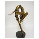 1060	TOM BENNETT BRONZE NUDE LADY SCULPTURE, TITLED SUN DANCER, LIMITED EDITION #24 OF 150, 1983, 24