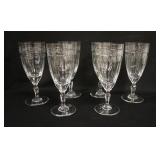 1061	6 SIGNED GORHAM CUT CRYSTAL GOBLETS, 8 1/4 IN HIGH